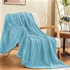 inhand Coperta blu in pile per divano, super morbida, accogliente, per adulti, leggera, pelosa, per divano, letto, ufficio, calda coperta in peluche per tutte le stagioni, 127 x 152 cm