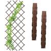 Relaxdays Grigliato in Legno per Rampicanti, 180x90 cm, Set 3 Tralicci Allungabili Piante da Giardino e Balcone, Marrone