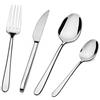 Barazzoni, Set di Posate da Tavola Modello Malachite, Monoblocco in acciaio inox 18/10, per 6 persone, 24 pezzi: 6 forchette, 6 cucchiai, 6 coltelli, 6 cucchiaini da tè, Lavabili in Lavastoviglie
