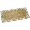 DRW Centrotavola Rettangolare in Madreperla con Fiori in Rilievo in Naturale e tostatura 1,5x40x20 cm