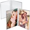 Azar Displays 107726-2PK - Cornice portafoto doppia in acrilico trasparente, 10,2 x 15,2 cm, con due lati, moderna, confezione da 2
