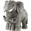Ylncicn Statua a forma di elefante, idea regalo per la mamma, regalo per donne, decorazione per casa, ufficio, libreria, TV, soggiorno, decorazione per mensole, colore grigio