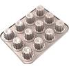 OGIBRIDI Stampo per Cannelé Torte Stampo Bordelais Antiaderente Stampi per Panna Cotta Teglia da Forno Cannele per 12 Canelé Budino Gelatina Muffin Mini Tortine Dolci - Acciaio al Carbonio
