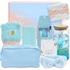 TEUYOE Regalo per ragazze e adolescenti, 8, 9, 10, 11, 12, 13, 14, 15, 16 | Bicchiere da 500 ml con stampa a fiocco, pennello da trucco, trousse per cosmetici, fascia per capelli, calze, bracciale