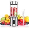 PAISHENKEJI Frullatore portatile in vetro per frullati e frappè: frullatore personale per frullati per tritare ghiaccio e frutta congelata, Mini Blender da 400 ml ideale per frullato di ghiaccio e spremute