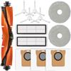 COWINORY (12 Pezzi) X20+ Kit Di Accessori Compatibili Xiaomi X20+/ X20 Plus/ 1S/ S20 Plus/ S20+/ X10+/ X20 Pro, 1 Spazzola a Rullo, 4 Spazzole Laterali, 3 Sacchetti Raccoglipolvere, 2 Filtri, 2 Panni Per Mocio