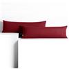DecoKing Set di 2 federe 40 x 200 * 2 cm, jersey 100% cotone pettinato, chiusura a cerniera Bordeaux Amber
