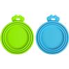 PetBonus Coperchi in Silicone per Lattine di Cibo per Cani e Gatti, Tappo per Lattine di Dimensioni Universali, Tappi per Lattine con Taglia 3 in 1, Senza BPA e Lavabili in lavastoviglie (Blu, Verde)