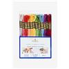 DMC - Assortimento Mouliné 4 mt - Colori Floreali, 100% cotone - 24 matassine di 4 metri | Colori assortiti, filato da ricamo, ideale per punto croce, braccialetti dell'amicizia, attività creative