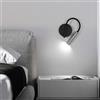 Tealight Lampada da Lettura da Parete 4W, Luce bianca fredda 6500K, Silver | Applique da parete Interno LED, 360° Orientabile, per Soggiorno, Camera da letto, Scale, Corridoio
