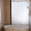 Gvolatee Tenda Doccia Antimuffa EVA 180 x 200 cm, 3D Trasparente Impermeabile Tenda Vasca da Bagno Con 12 Ganci in Plastica, Asciugatura Rapida Antibatterica Lavabile, per Dormitorio, Famiglia, Hotel