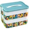 Keyacht Contenitore Giochi Bambini per Lego Trasparenti Cameretta Bambino Scomparti Giocattoli Organizer Scatola Plastica per Ordinare Mattoncini Costruzioni