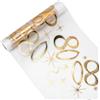 MorLuks Runner Tavolo 80 Anni, 28 cm x 10m Runner da Tavolo Oro, Decorazioni da Tavolo per Compleanno, Decorazioni 80 Anni Compleanno
