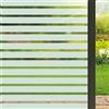 Mgood Pellicola per Vetri Finestre 90cm x 200 cm, Motivo a Strisce Pellicola per Vetri Satinata Decorativi Statico Pellicola Oscurante per Vetri Privacy per Ufficio Casa, Strisce Larghe