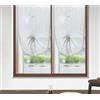 HD BRICO Tende a Pacchetto in Misto Lino, 2 Pannelli con Tasca, Stile Chic, per Camera, Balcone e Finestra (BIANCO, 45X150)