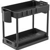 Generico Organizer Sottolavello Cucina a 2 Ripiani con Cestelli e Ganci - Porta Detergenti e Accessori Salvaspazio per Bagno e Cucina - Struttura Stabile, Facile da Montare