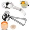 Sykerout Egg Topper, Separatore Di Albume, Tagliauovo In Acciaio Inossidabile, separatore tuorlo albume,separa tuorlo da albume,egg separator,apri uova,Semplice Utensile Da Cucina Per Uova Sode (Argento)