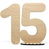 HAGEFOL Libro degli Ospiti in Legno - Idea Regalo per 15° Compleanno o Anniversario - Biglietto di Auguri da Scrivere Con Supporto per Denaro - Regalo Decorativo