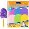 KEEPOW 6 Pezzi Duster Ricariche per Swiffer Panni Catturapolvere, Lavabili per Swiffer Piumini Catturapolvere, Super Assorbenti in Microfibra per Intrappolare Sporco e Polvere (Manico non inclusa)