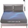 WingFly Lenzuolo di messa a terra conduttivo, Grounding Bed Sheet, Tappetino da terra secondo la norma UE, con 5% fibra d'argento e 95% cotone biologico, per Sonno Migliore Recupero Energetico (140x200cm)