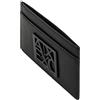 Armani Exchange Susy Small Leather Good Travel Accessory-Envelope Card Holder, Black, Nero, taglia unica