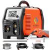 HITBOX 145A Saldatrice a Filo Continuo 4 in 1 - Saldatrice 230V con Display LED - Macchina per Saldatura MIG/ARC/Lift TIG/Spool Gun con Nucleo di Flusso (HBM145)