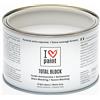 I LOVE paint Total Block 375 ml - Fondo antimacchia/antitannino super aggrappante - Nuova formula, grigia extra coprente - Senza solventi e formaldeide - Professionale.