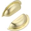 SYZOW 6 pezzi Maniglie per Mobili da Cucina ，maniglie per mobili oro Maniglie per Armadio，semicircolari retrò massicce Distanza fori 64mm