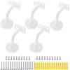 Fengxunzmm 5PCS Staffa per Corrimano, Staffa per Corrimano in Acciaio Inossidabile Supporti a Parete per Corrimano, Utilizzati per Corrimano Scale per Scale interne ed Esterne (Bianco)