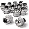 Bwintech wintech 12 Pz 6mm Tubo OD x 3/8 Maschio BSP Filo Spinta Diretta in Connettore Raccordo Pneumatico, PC6-03 Quick Release Air Line Adapter
