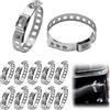 TXXATX Morsetto per Stivale CV 30-50 mm Fascette Metalliche 10 Pezzi Fascette Stringitubo in Acciaio Inox Regolabile Set di Fascette Stringitubo per Condotti Aria Cavi Pompe Acqua Tubi Flessibili