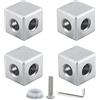 SeeRaphee (4 pezzi) in lega di zinco cubo angolo staffa T Slot accessori per 4040 serie europea profilo estrusione in alluminio con viti e chiave