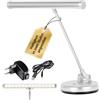 Showlite KW Lampada da Pianoforte LED Argento Opaco, Altezza 36 cm
