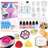 NlsqEU Squishy Set fai da te, set Squishy da 500 ml, in silicone liquido, rapporto 1:1, regali creativi fai da te con forma, guanto, misurino, bastoncini di legno B