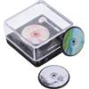 Besportble Mini giradischi per la casa delle bambole accessori - Realistico lettore CD in miniatura modello con dischi in vinile piccolo mobile per sala delle bambole e decorazione in miniatura