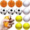 JOKILY 12 mini palline sportive in schiuma per bambini, calcio, antistress, per bambini e adulti, per feste di calcio