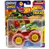 Hot Wheels Monster Trucks Sharks vs Dinos, collezione di veicoli pressofusi in scala 1:64, edizione 2025 (ruote rosse Dino Rageasaur della squadra 7/8)