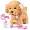 Stimmungs Cane da Compagnia Interattivo Con Funzione, Peluche Giocattolo Con Camminare, Abbaiare, Sventolare la Coda, Elettronico Telecomandato per Bambini
