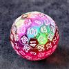 BESCON DICE Bescon Dazzling Red 100 dadi da gioco, dadi da gioco D100, poliedrici solidi, 100 lati, diametro 45 mm (4,6 cm)