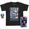 Funko Pocket Pop! & Tee: Marvel - Captain America - Extra Large - T-Shirt Maglietta Vestiti a Maniche Corte per i Ragazzi - Fumetti Marvel