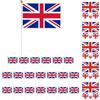 BIFHIG 20 Pezzi di Bandiere Britanniche A Manovella, 5 Pezzi di Adesivi per Bandiere Nazionali, Celebrazioni Natalizie, Mini Bandiere Nazionali Sollevate A Mano, Decorazioni di Scena.