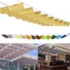 Sichtschutz Tenda da sole retrattile ad onda 0,9x4,5m, pergola markise su misura regolabile copertura ombreggiante 95% protezione UV e resistente agli strappi incl. corde di montaggio per terrazza pergola beige