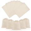 OFFCUP 10 Pezzi Sacchetti Regalo di Cotone, 25x30cm Sacchetti di Cotone, Sacchetto per Gioielli, Sacchetti di Stoffa con Coulisse Ideali per Fai da Te Pittura Regalo Gioielli Natale Fiesta Cosmetici