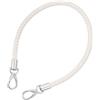QUARKZMAN Fascia in Pelle per Borsa, 1pcs 60cm/23.62 Fascia Corta in Pelle PU Intrecciata con Fibbie in Metallo, Borse (Fascia Beige Bianca + Fibbia Argento)