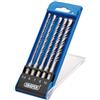 Draper Set di 5 punte per trapano SDS Plus, 09105, punta in carburo di tungsteno, doppia scanalatura, per calcestruzzo, muratura, mattoni, pietra, granito