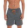 Tansozer Costume Uomo Mare Costumi da Bagno Uomo Pantaloncino Costume Surf Uomo Piscina Impermeabile Pantaloncini Asciugatura Rapida DE Grigio M