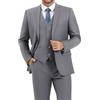 LUPURTY Completo da Uomo Slim Fit, 3 Pezzi da Uomo, 2 Bottoni, Giacca a Tinta Unita, Pantaloni, Smoking, per Affari, Matrimoni, Blu Navy, XS