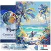 Figured'Art Diamond Painting con telaio Art 5D kit completo 40x50cm Tela già Incorniciata Interamente da Ricoprire di Diamonds Quadrati - Giornata soleggiata in spiaggia - Pittura Diamante