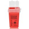 ATOMUS Sharp Bin Container ATOMUS 1L Tattoo Plastic Sharp Container Tattoo Medical Disposal Biohazard Needle Waste Box Safe Lock Container Tattoo Supplies (1PC, Red)
