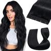 UK-Fashion-Shop Extension Capelli Veri Clip Fascia Unica One Piece Hair Extensions Remy Human Hair Naturali Umani Lisci (14 35cm 40g 1 Jet Nero)